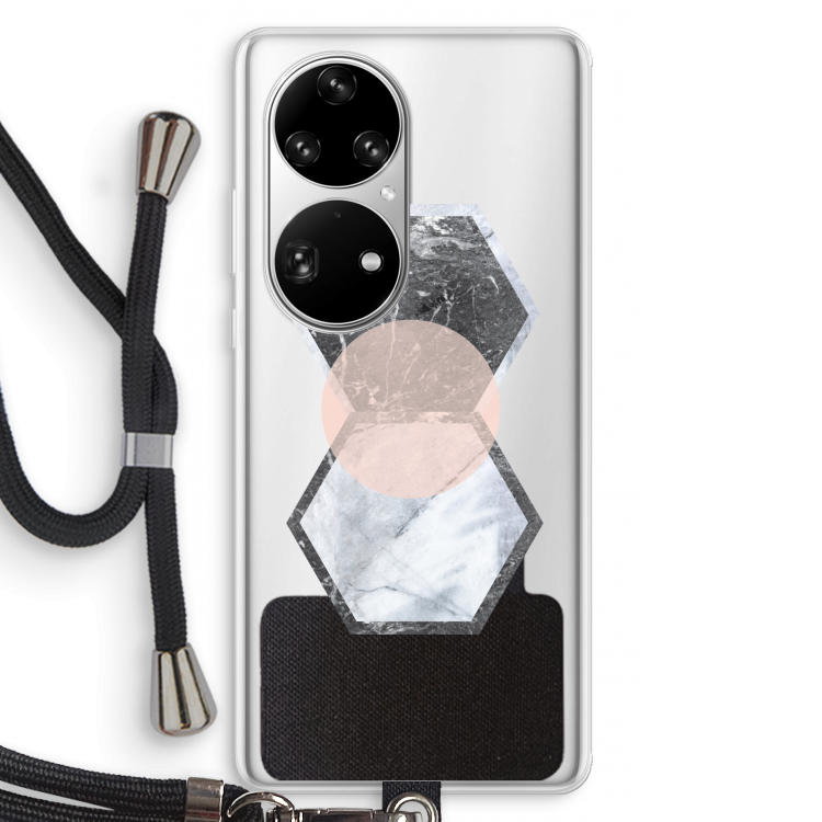 Creatieve toets: Huawei P50 Pro Transparant Hoesje met koord