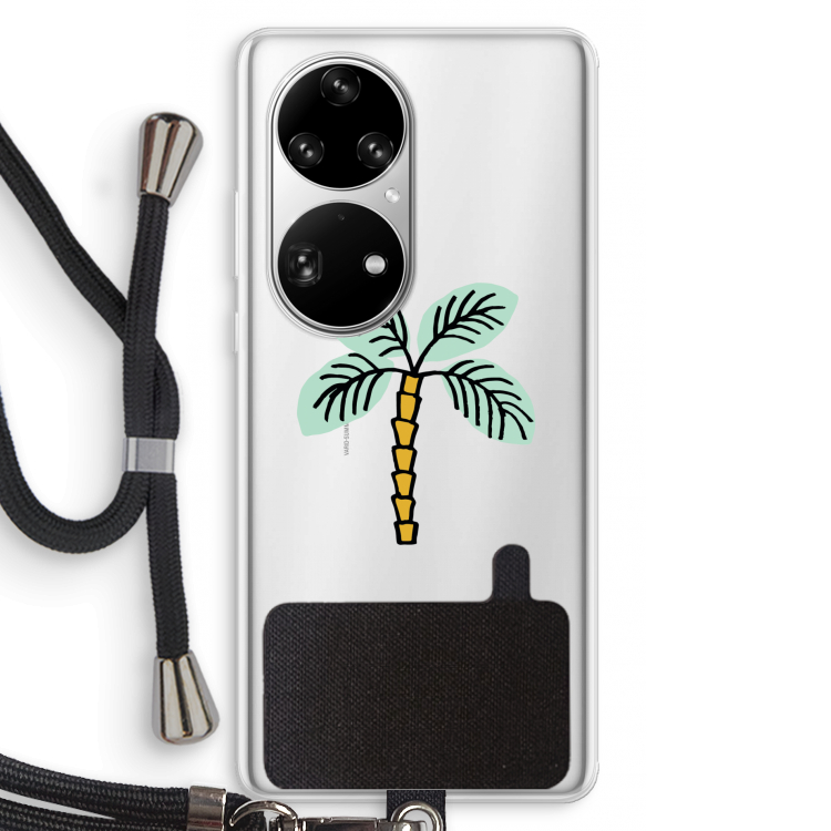 Palmboom: Huawei P50 Pro Transparant Hoesje met koord