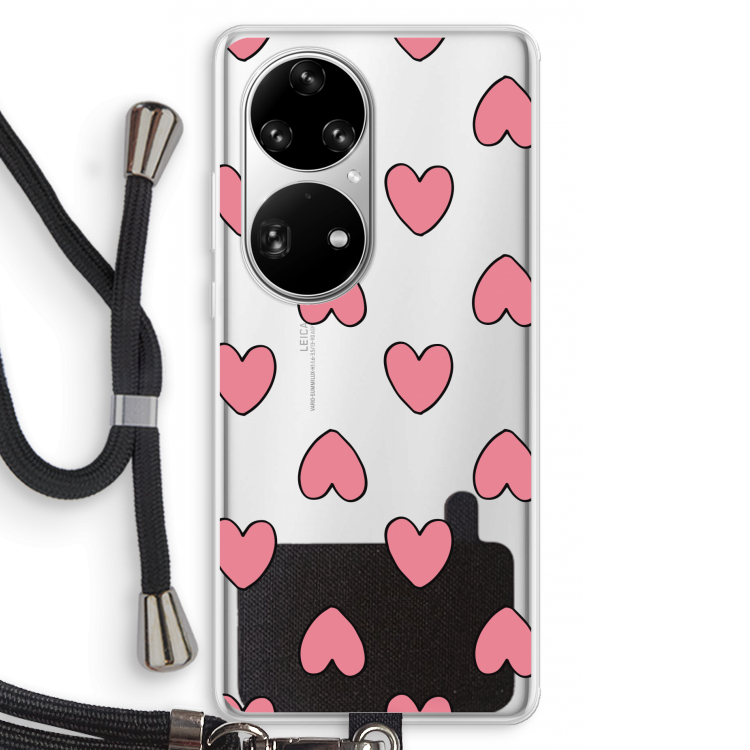 Ondersteboven verliefd: Huawei P50 Pro Transparant Hoesje met koord