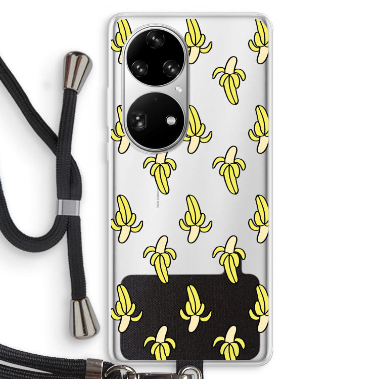 Bananas: Huawei P50 Pro Transparant Hoesje met koord