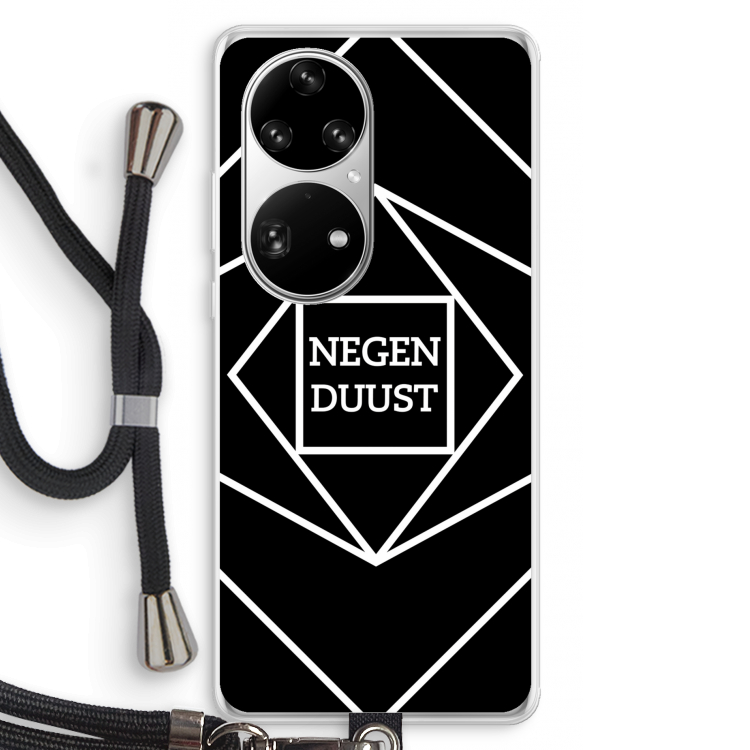 Negenduust geometrisch: Huawei P50 Pro Transparant Hoesje met koord