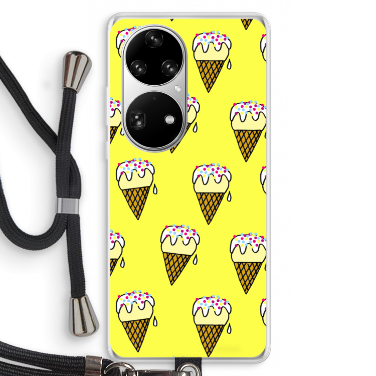 Isjes: Huawei P50 Pro Transparant Hoesje met koord