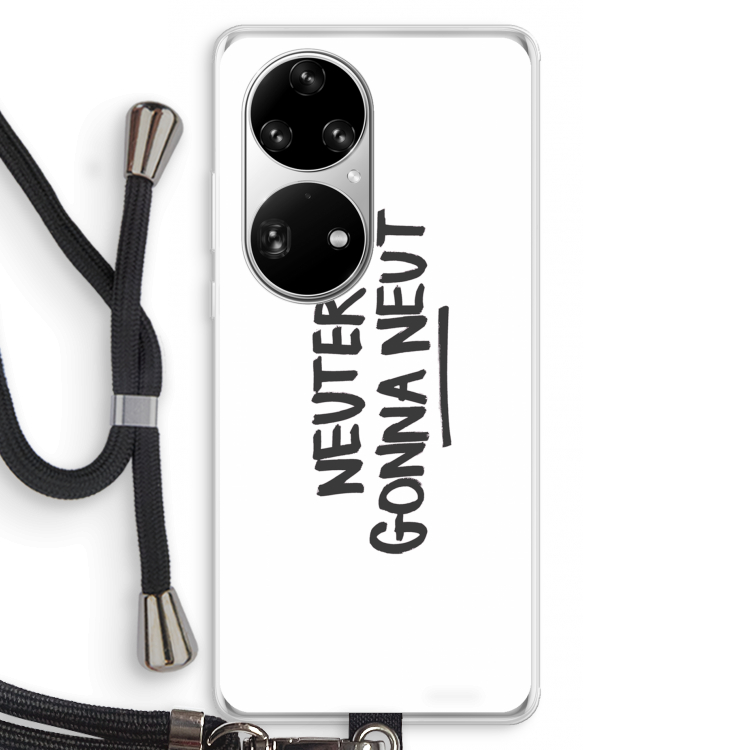 Neuters: Huawei P50 Pro Transparant Hoesje met koord