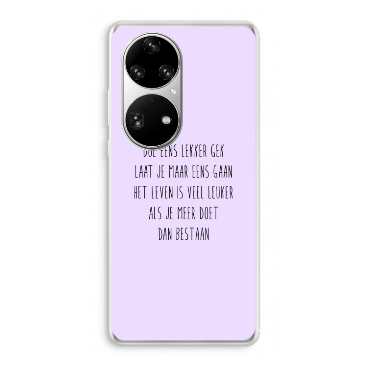 Gek: Huawei P50 Pro Transparant Hoesje