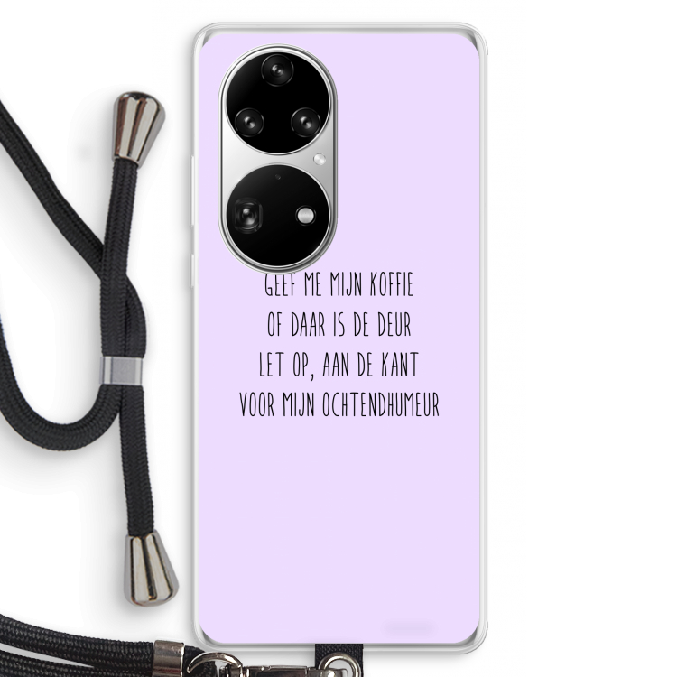 Ochtendhumeur: Huawei P50 Pro Transparant Hoesje met koord