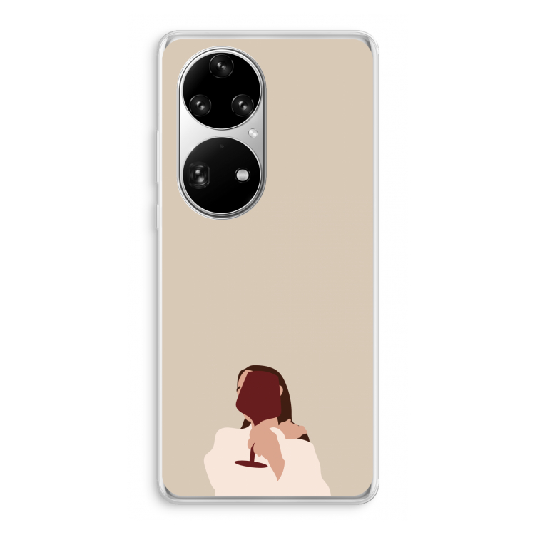 I drink wine: Huawei P50 Pro Transparant Hoesje
