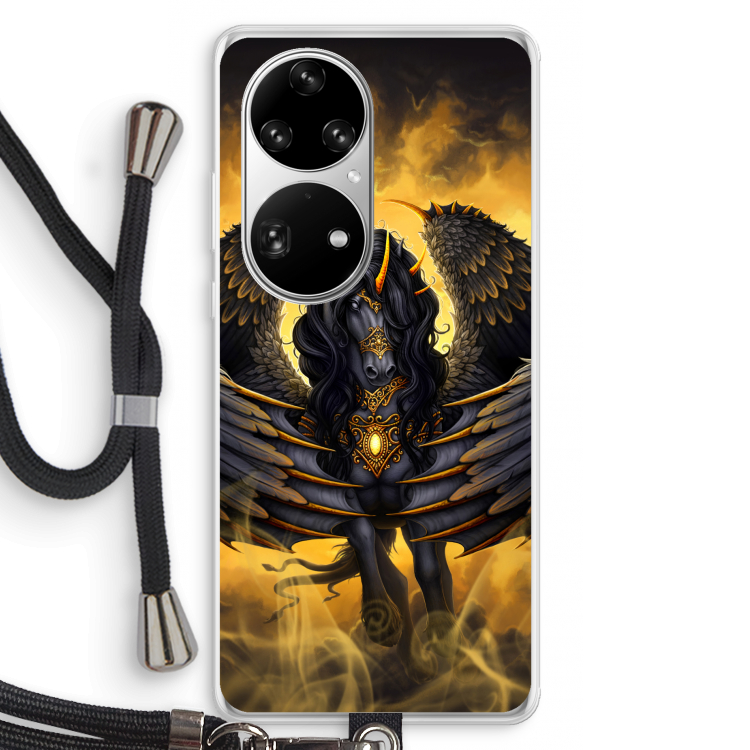 Pegasus: Huawei P50 Pro Transparant Hoesje met koord