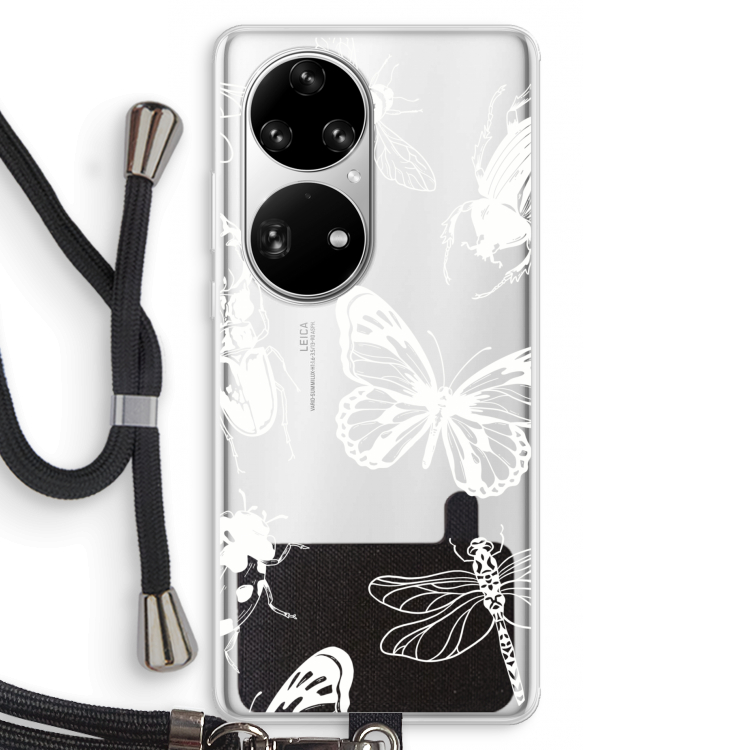 Tiny Bugs: Huawei P50 Pro Transparant Hoesje met koord
