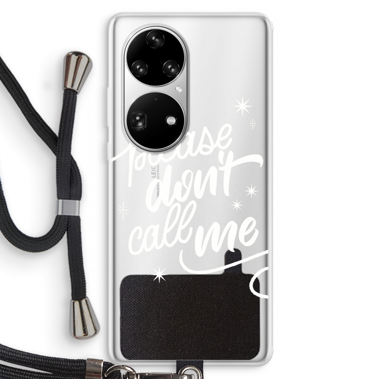 Don't call: Huawei P50 Pro Transparant Hoesje met koord
