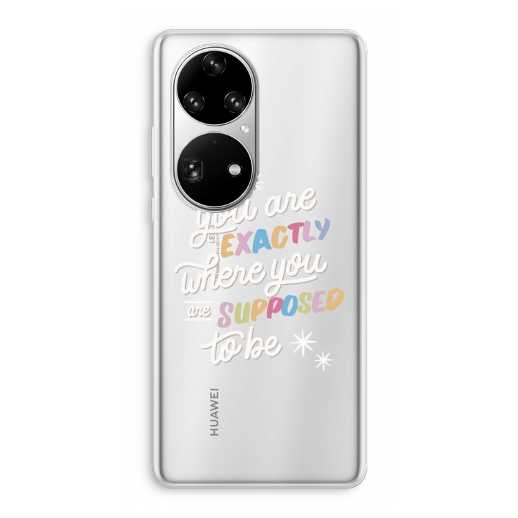 Right Place: Huawei P50 Pro Transparant Hoesje