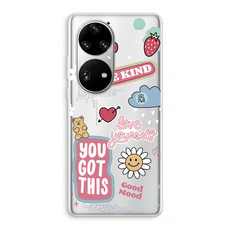 Positivity: Huawei P50 Pro Transparant Hoesje