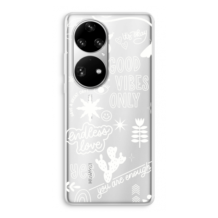 Good vibes: Huawei P50 Pro Transparant Hoesje
