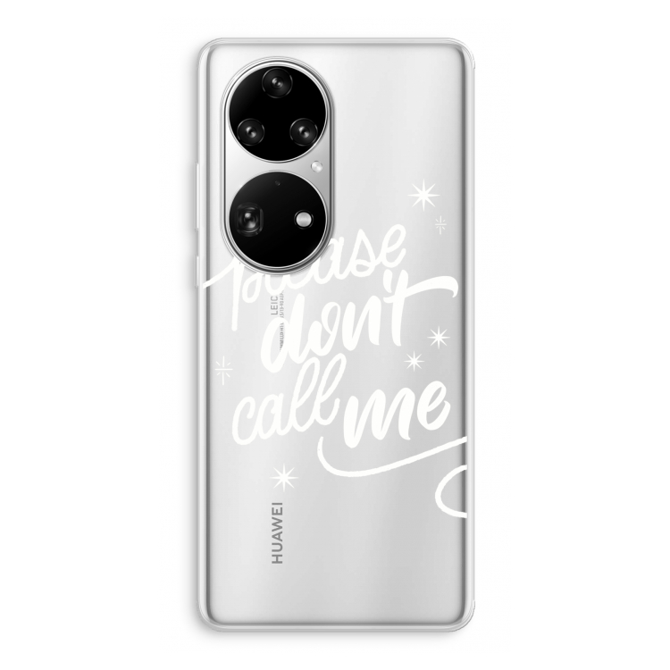 Don't call: Huawei P50 Pro Transparant Hoesje