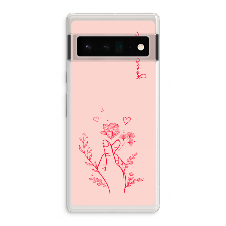 Giving Flowers: Google Pixel 6 Pro Transparant Hoesje