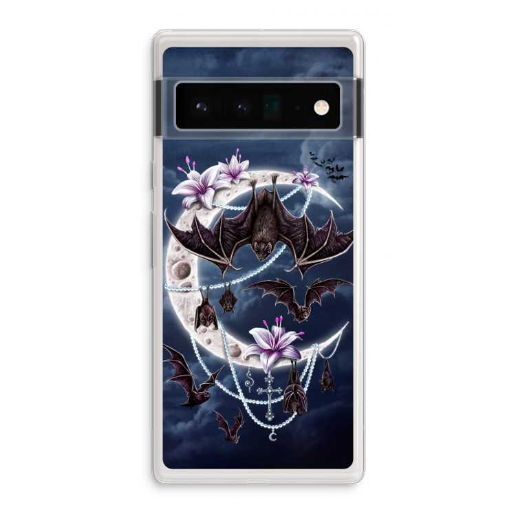 Vleermuizen Maan: Google Pixel 6 Pro Transparant Hoesje
