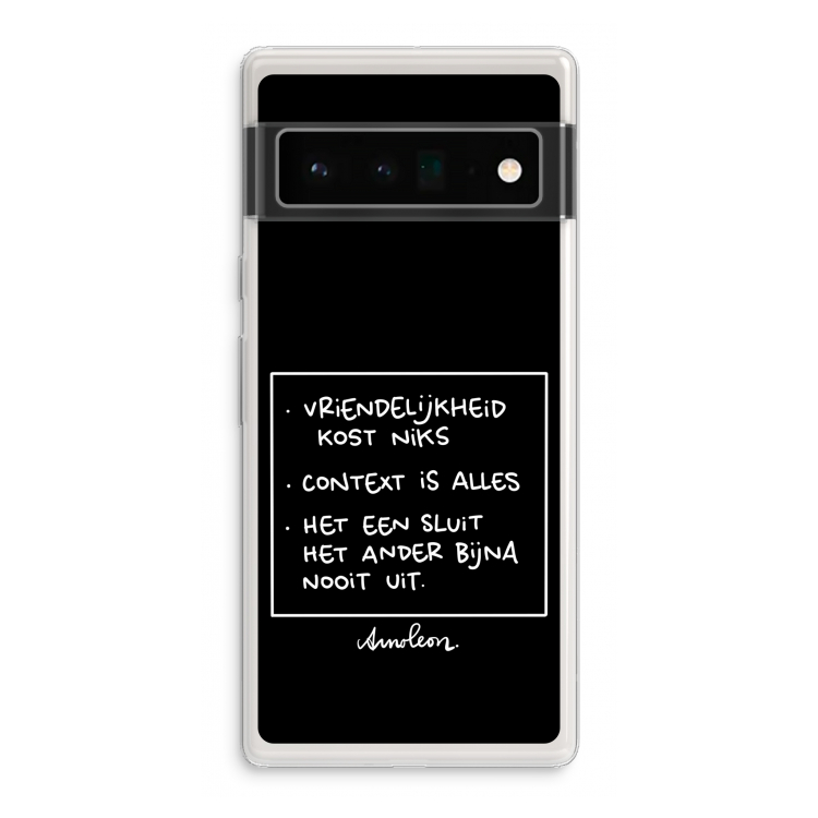 Mijn Motto's: Google Pixel 6 Pro Transparant Hoesje