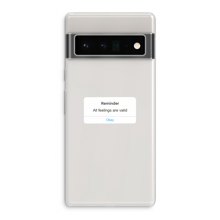 Reminder: Google Pixel 6 Pro Transparant Hoesje
