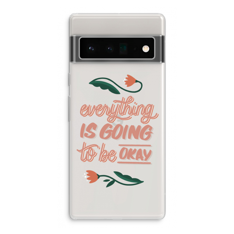 Optimistic flower girl: Google Pixel 6 Pro Transparant Hoesje