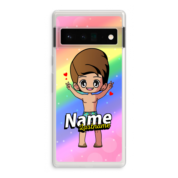 Chibi Maker man: Google Pixel 6 Pro Transparant Hoesje