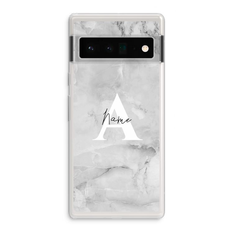 Ivory Marble: Google Pixel 6 Pro Transparant Hoesje