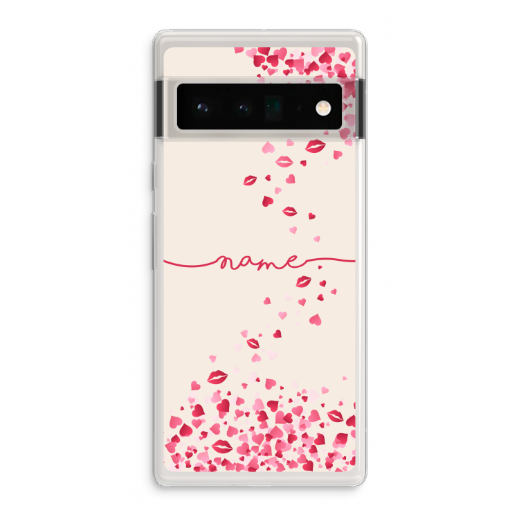 Hartjes en kusjes: Google Pixel 6 Pro Transparant Hoesje