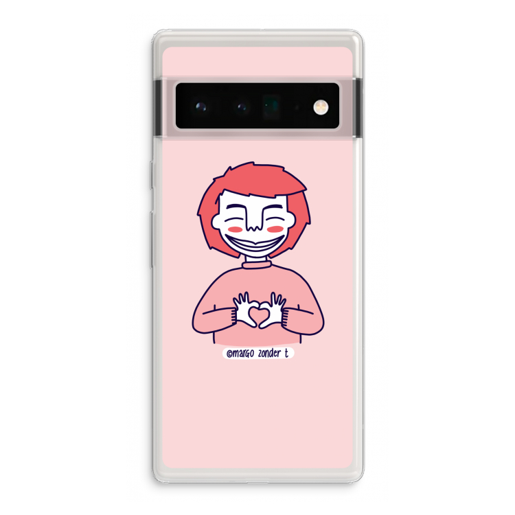 Hartje: Google Pixel 6 Pro Transparant Hoesje