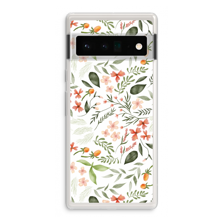 Sweet little flowers: Google Pixel 6 Pro Transparant Hoesje