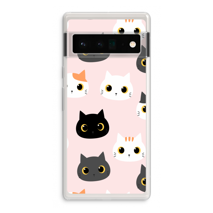 Katten: Google Pixel 6 Pro Transparant Hoesje