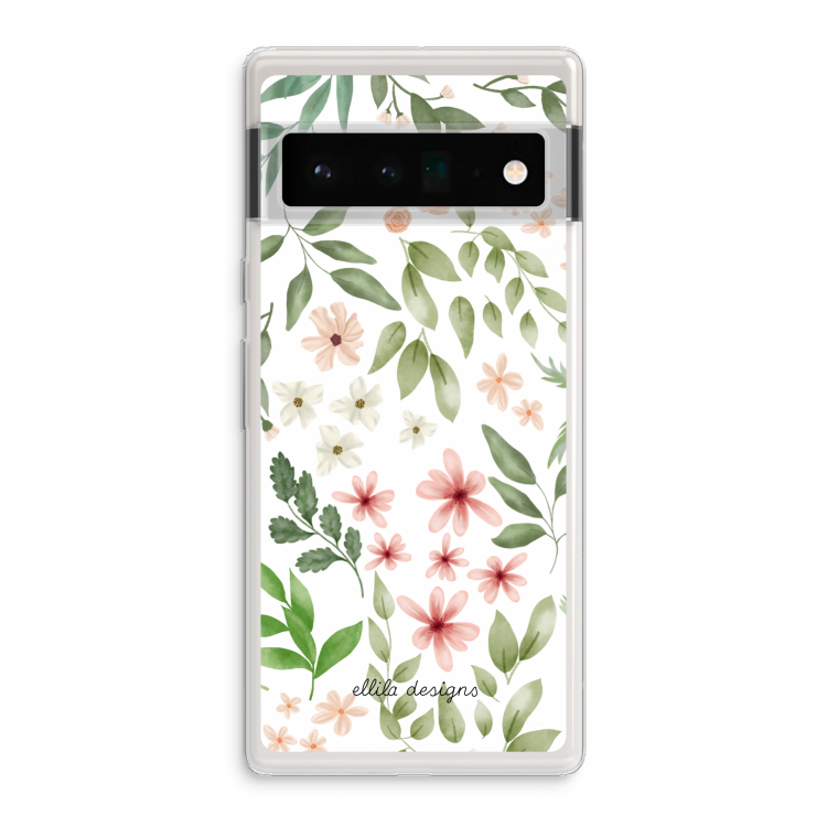 Botanical sweet flower heaven: Google Pixel 6 Pro Transparant Hoesje