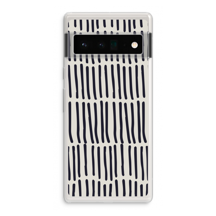 Moroccan stripes: Google Pixel 6 Pro Transparant Hoesje