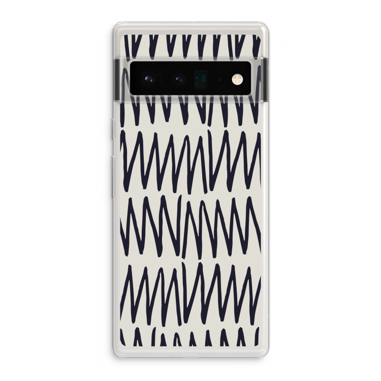 Marrakech Zigzag: Google Pixel 6 Pro Transparant Hoesje