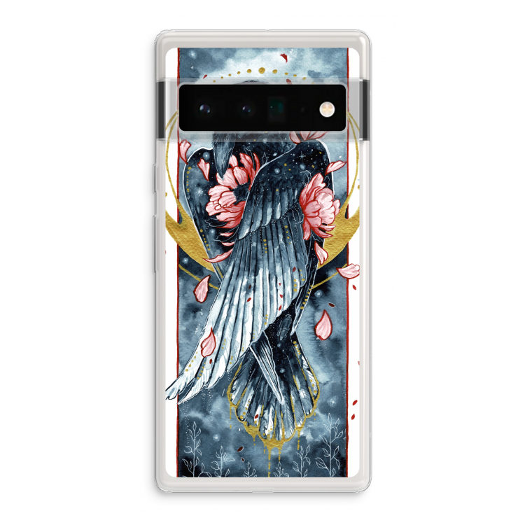 Golden Raven: Google Pixel 6 Pro Transparant Hoesje