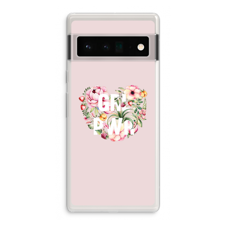 GRL PWR Flower: Google Pixel 6 Pro Transparant Hoesje