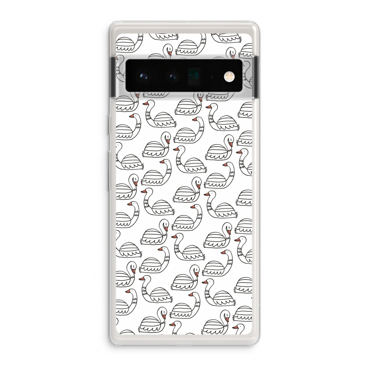 Zwanen: Google Pixel 6 Pro Transparant Hoesje