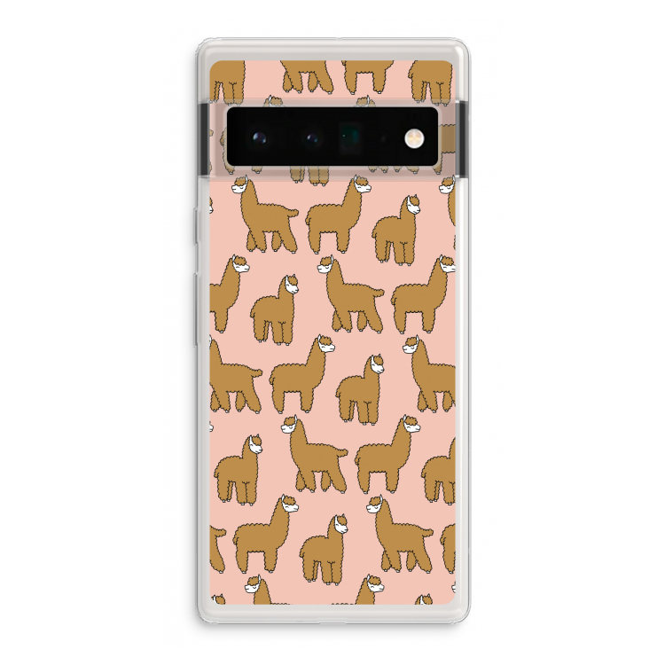 Alpacas: Google Pixel 6 Pro Transparant Hoesje