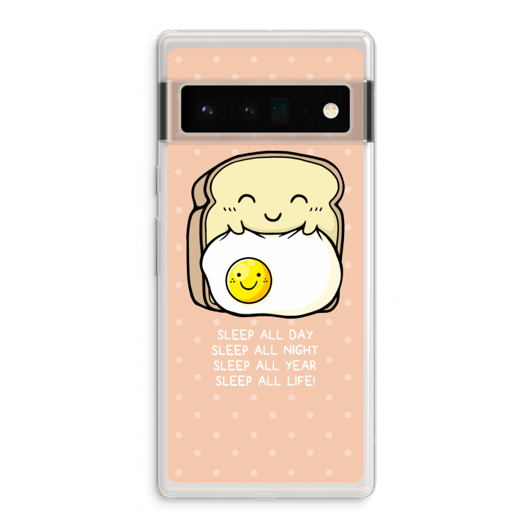 Sleep All Day: Google Pixel 6 Pro Transparant Hoesje