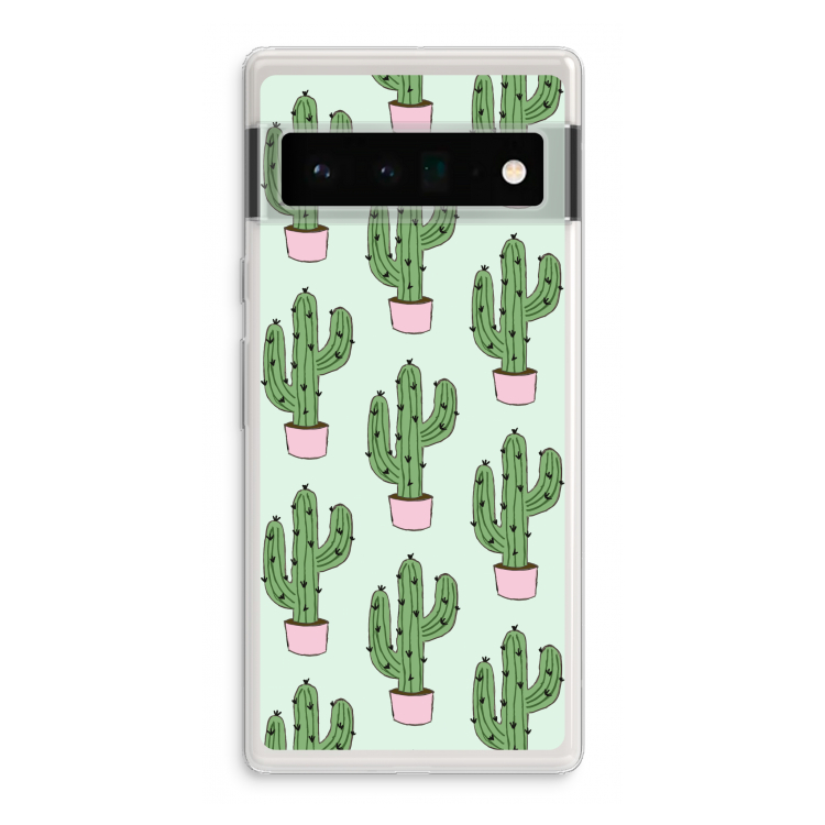 Cactus Lover: Google Pixel 6 Pro Transparant Hoesje