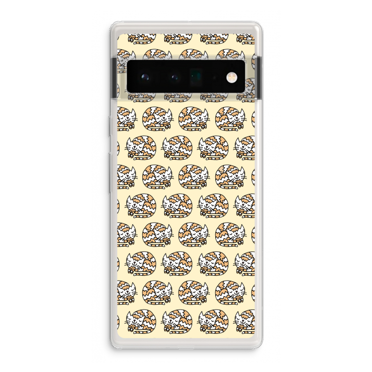 Slapende poes: Google Pixel 6 Pro Transparant Hoesje