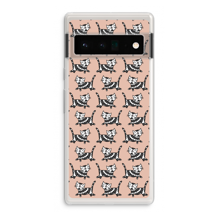 Zwarte poes: Google Pixel 6 Pro Transparant Hoesje