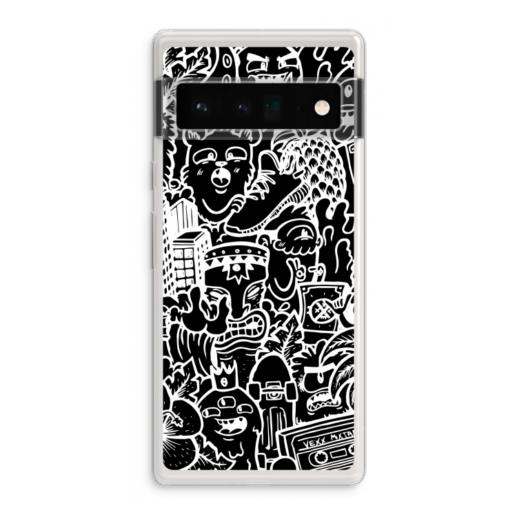 Vexx Black Mixtape: Google Pixel 6 Pro Transparant Hoesje