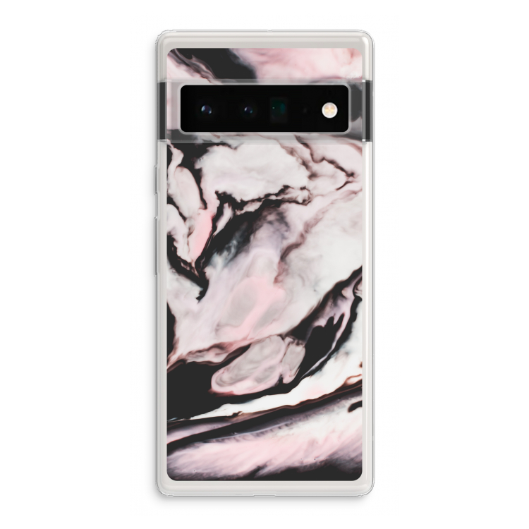 Roze stroom: Google Pixel 6 Pro Transparant Hoesje