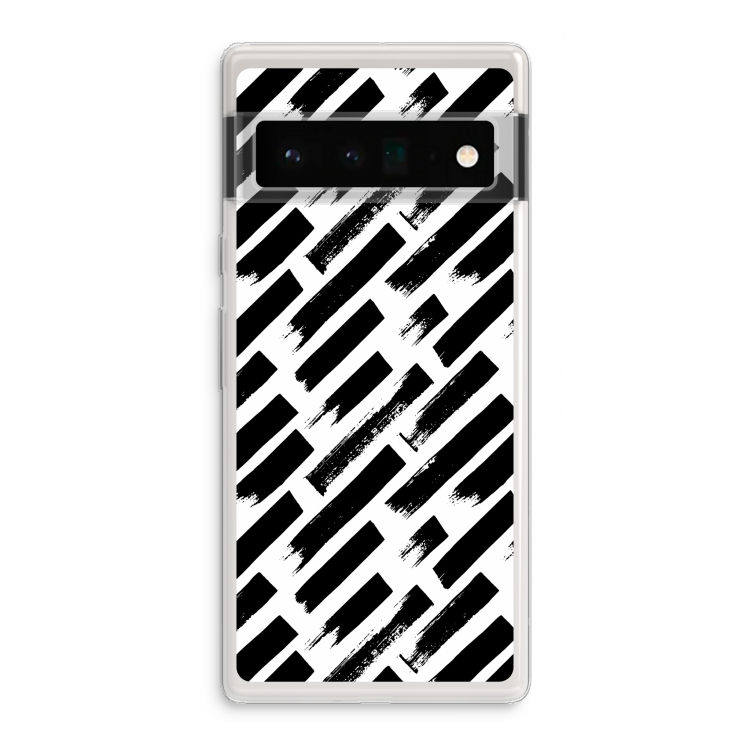 Zwarte vegen: Google Pixel 6 Pro Transparant Hoesje