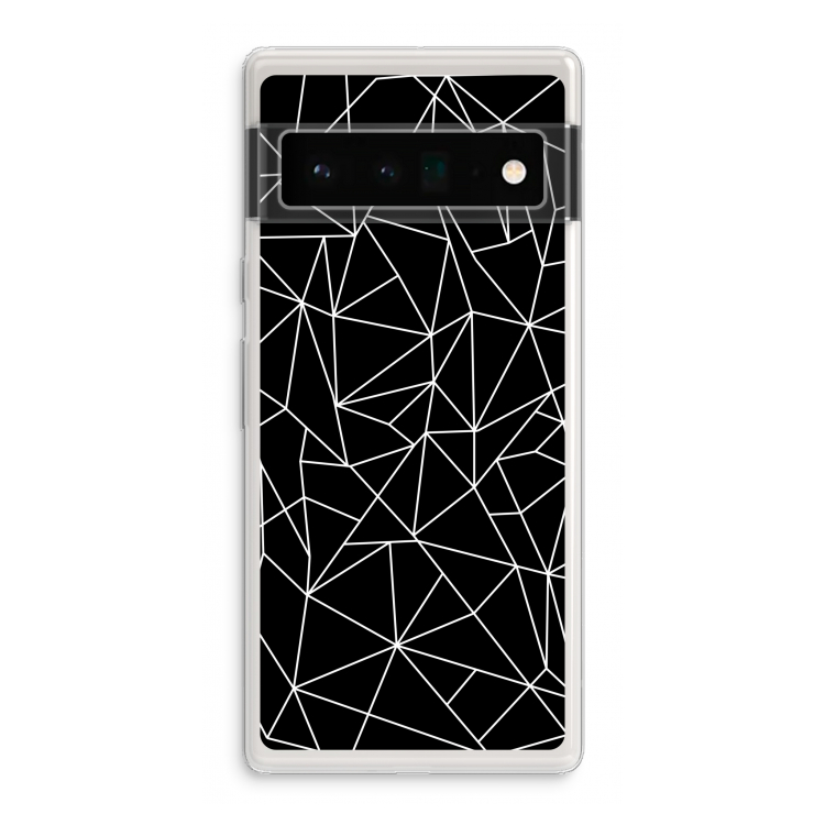 Geometrische lijnen wit: Google Pixel 6 Pro Transparant Hoesje