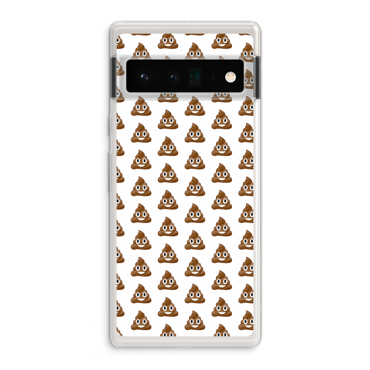 Poop emoji: Google Pixel 6 Pro Transparant Hoesje