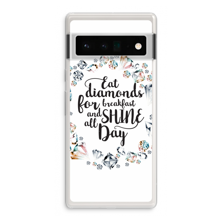 Diamonds: Google Pixel 6 Pro Transparant Hoesje