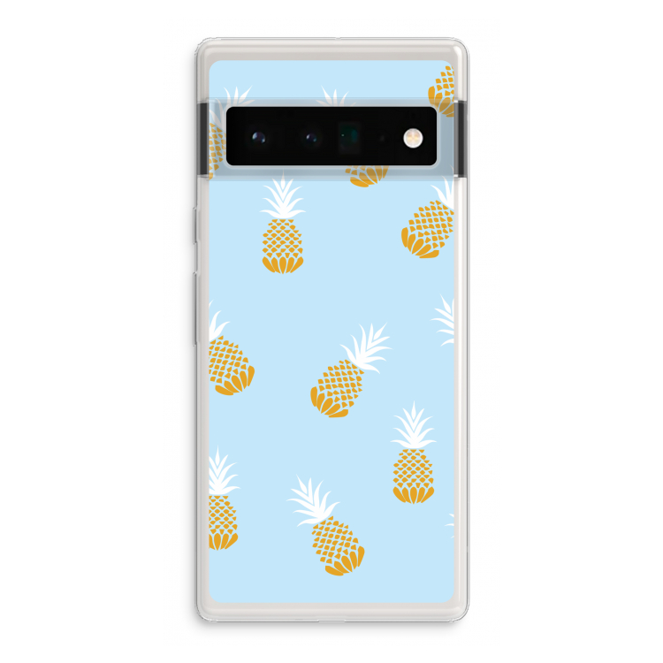 Ananasjes: Google Pixel 6 Pro Transparant Hoesje