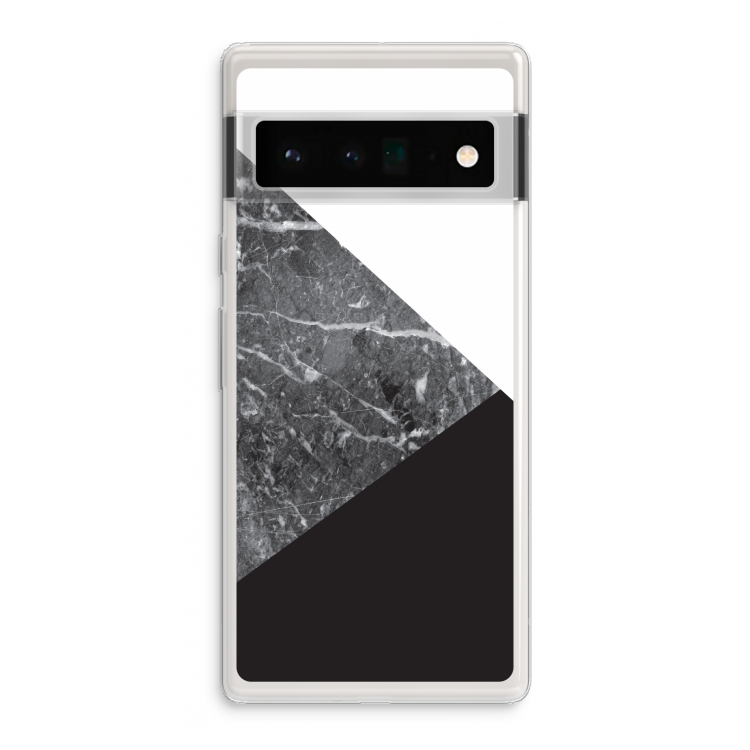 Combinatie marmer: Google Pixel 6 Pro Transparant Hoesje