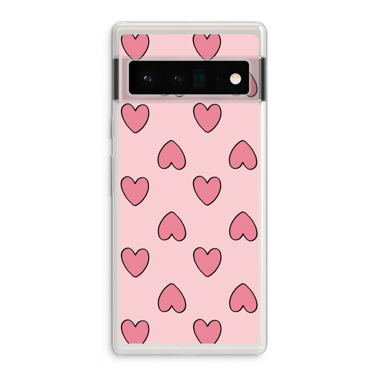 Ondersteboven verliefd: Google Pixel 6 Pro Transparant Hoesje