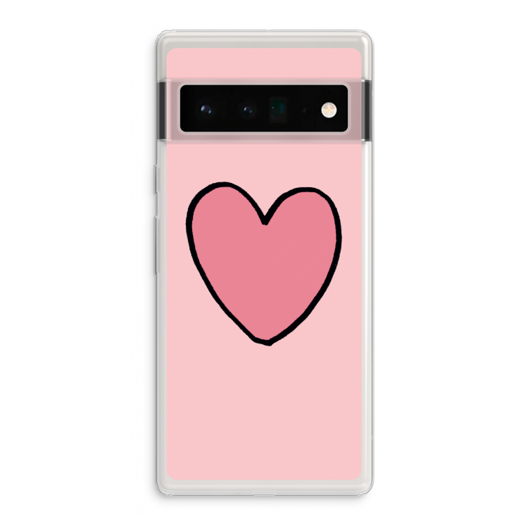 Hartje: Google Pixel 6 Pro Transparant Hoesje