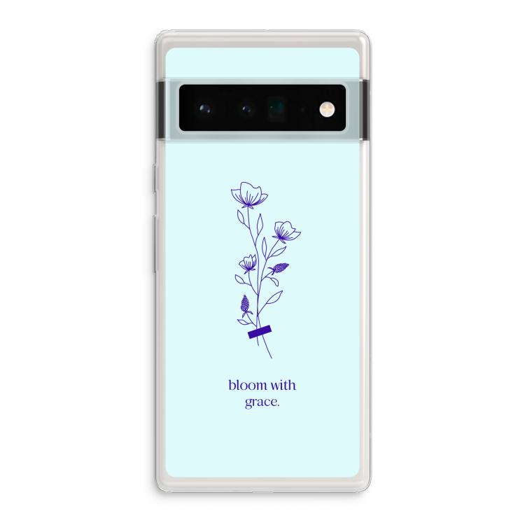 Bloom with grace: Google Pixel 6 Pro Transparant Hoesje